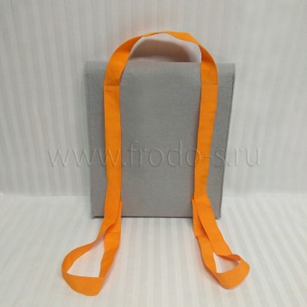 Рюкзак из фетра 26х26х3 РФ001, серо-оранжевый